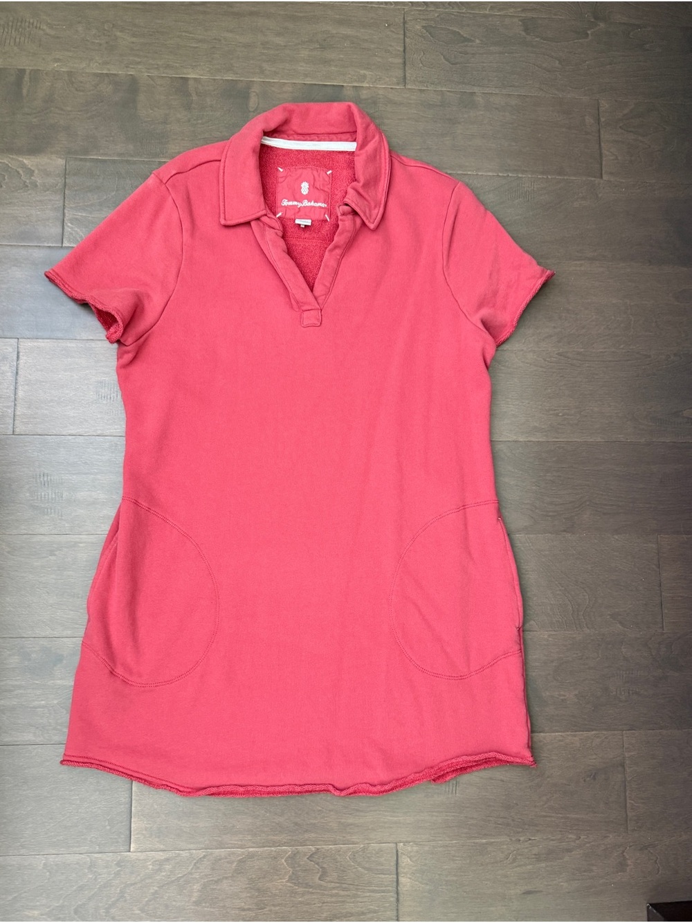 Tommy Bahama Marina Del Mar Dress Rose Coral Pockets Large Excellent
